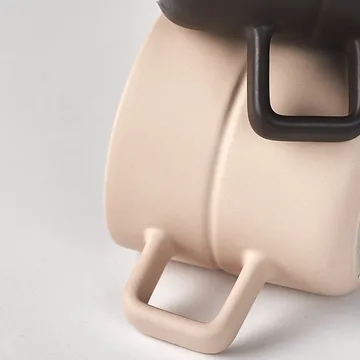Lines kubek 500 ml 2‑pak - Beżowy - NJRD