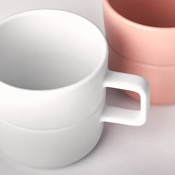 Lines kubek 500 ml 2‑pak - Biały - NJRD