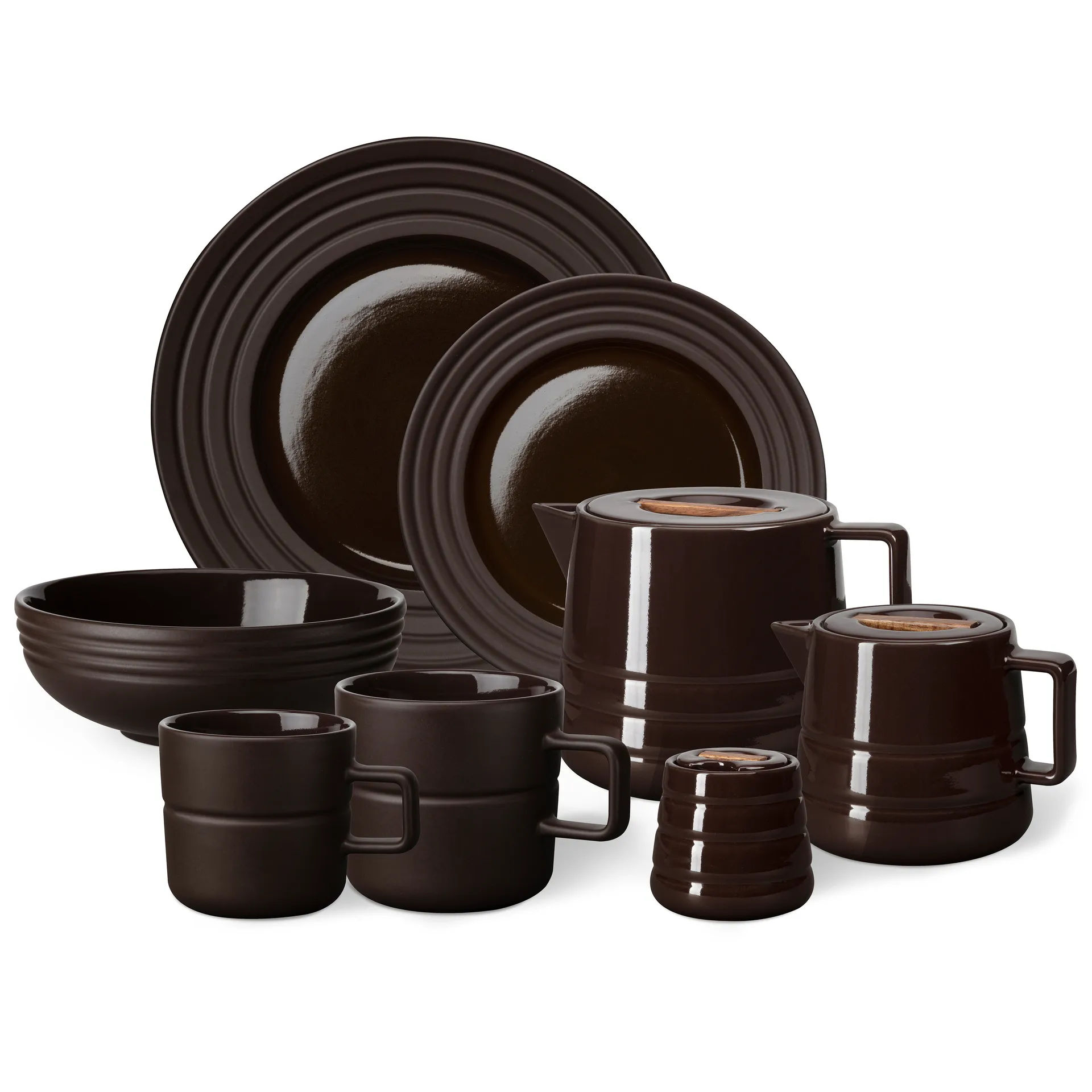 Lines kubek 500 ml 2‑pak, Brązowy NJRD