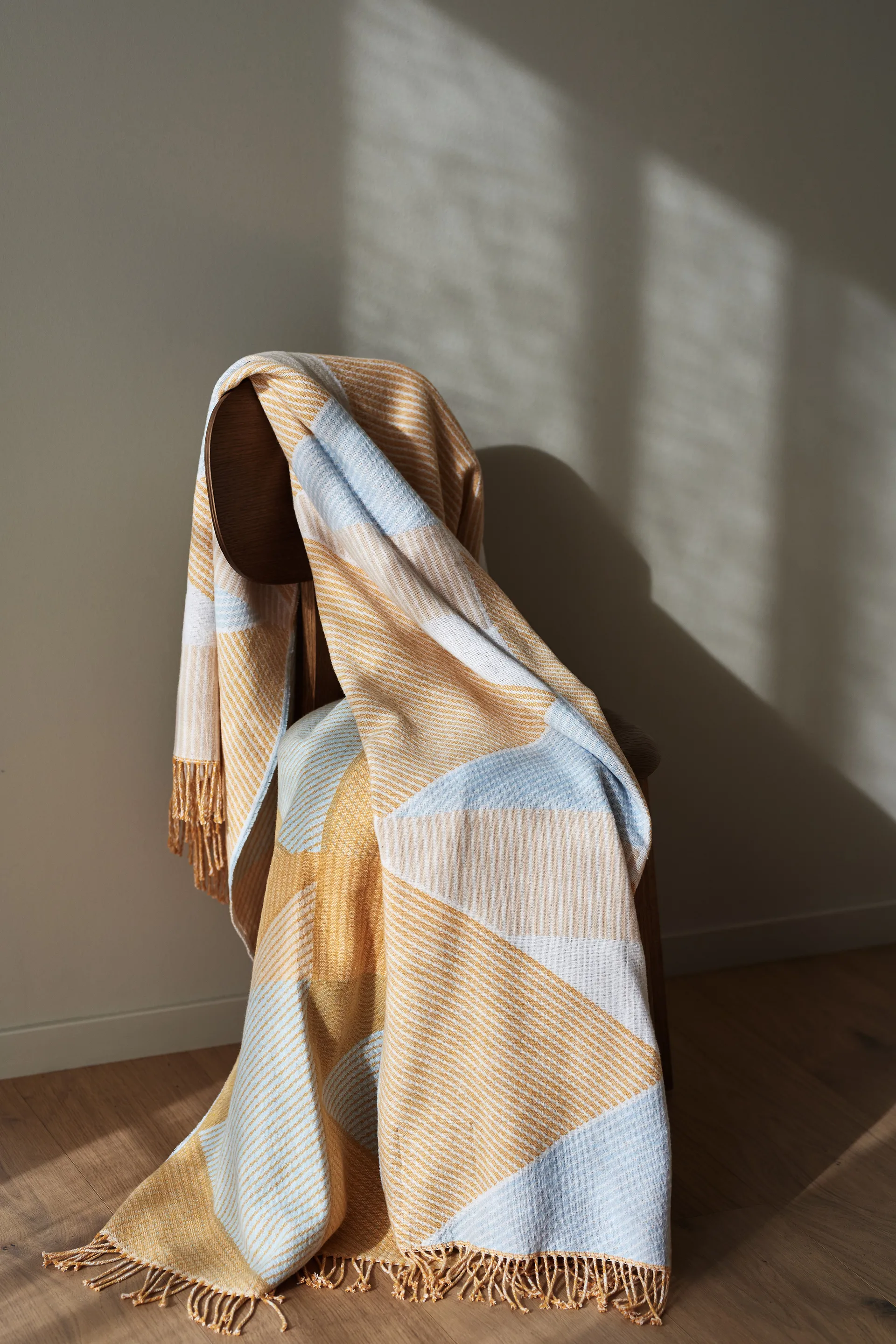 Metric focus No. 2 pled bawełniany 130x185 cm, Żółty NJRD