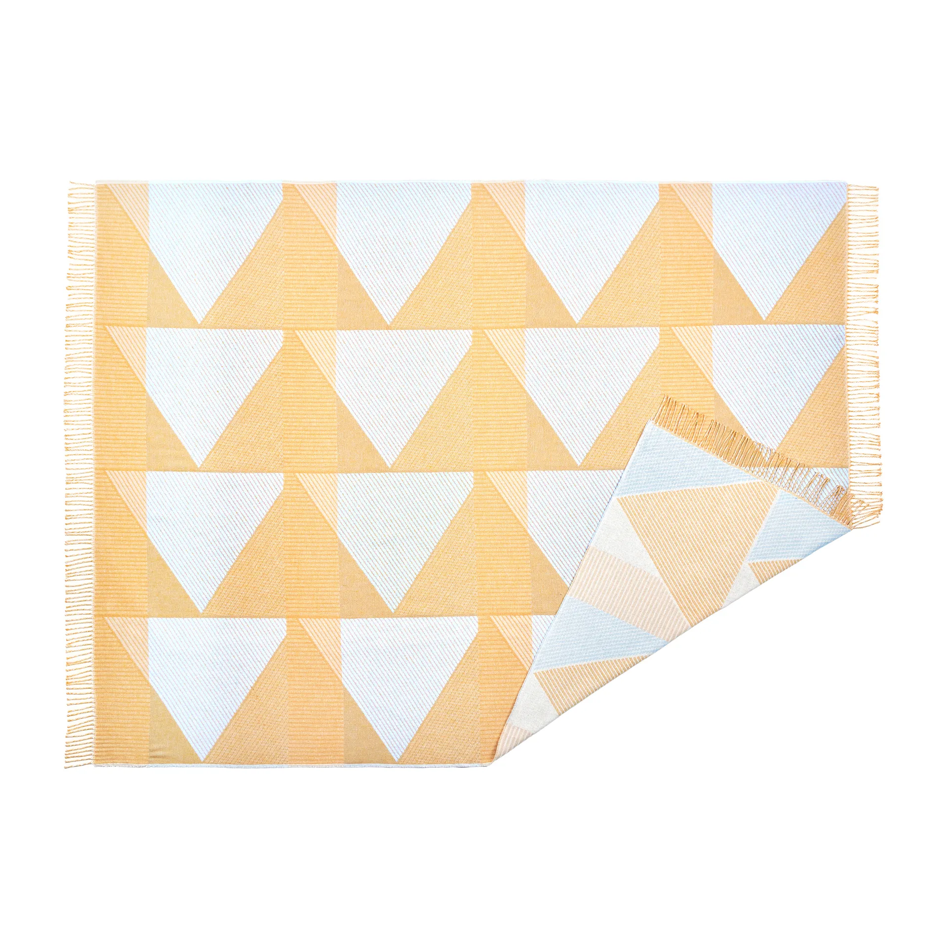 Metric focus No. 2 pled bawełniany 130x185 cm, Żółty NJRD