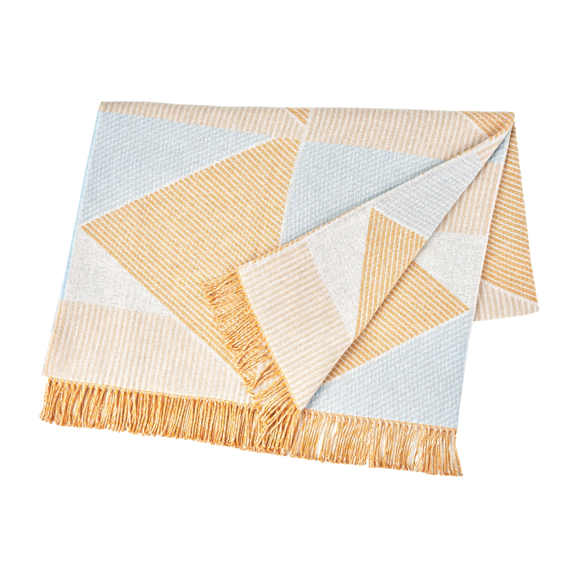 Metric focus No. 2 pled bawełniany 130x185 cm, Żółty NJRD