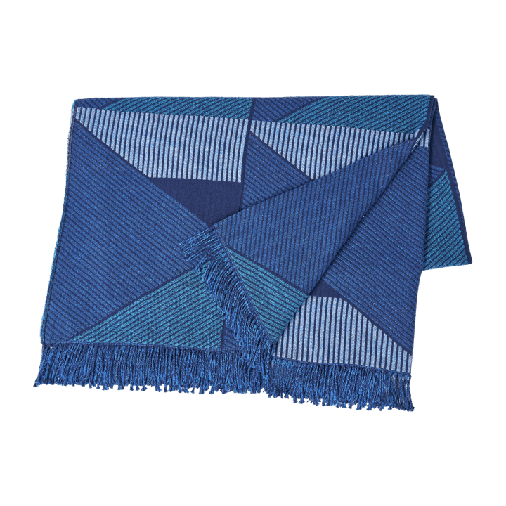 Metric focus No. 3 bawełniane pledy 130x185 cm - Niebieski - NJRD