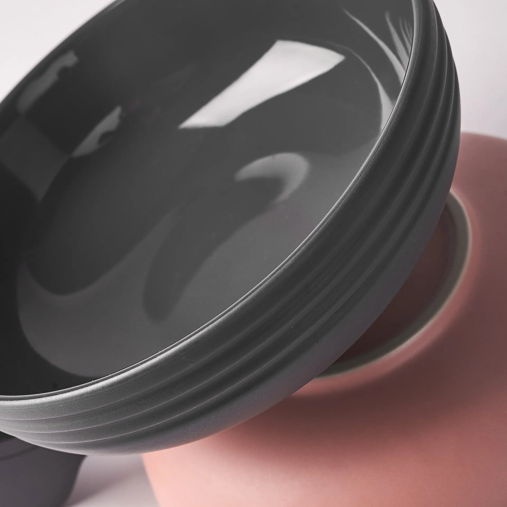 Miska Lines Ø16 cm 6-pak, Ciemnoszary NJRD