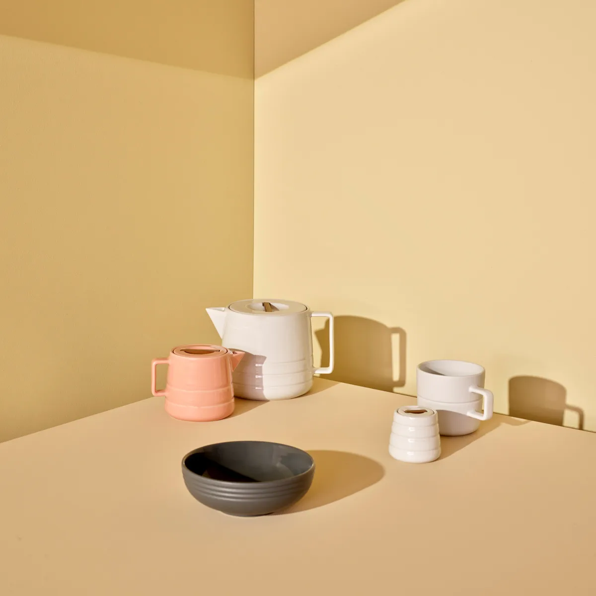 Miska Lines Ø16 cm 6-pak, Ciemnoszary NJRD