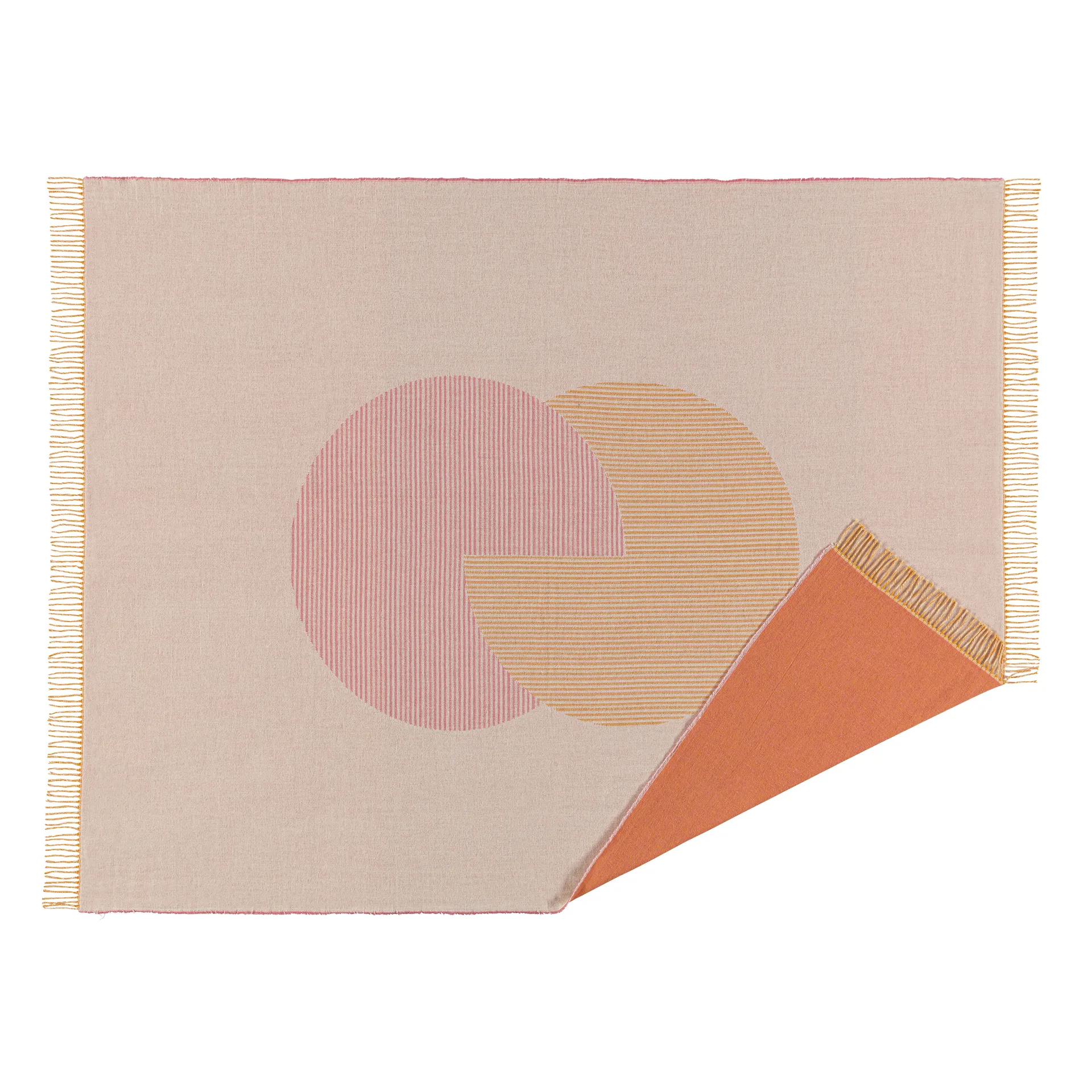 Obrus bawełniany Circles 130x185 cm, Biały NJRD