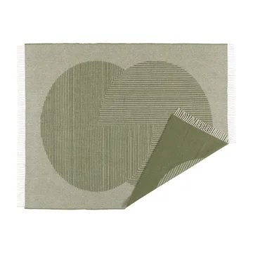 Pled wełniany Circles 130x185 cm - Zielony - NJRD