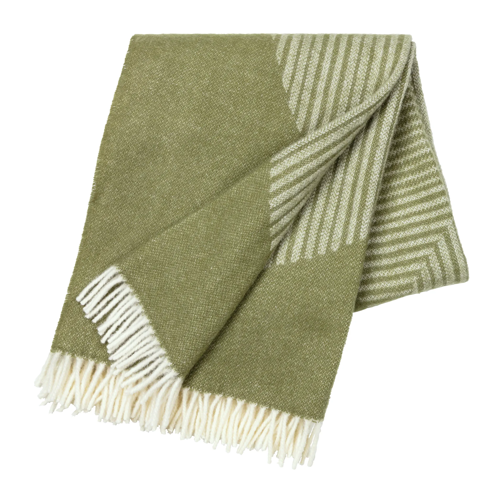 Pled wełniany Circles 130x185 cm, Zielony NJRD