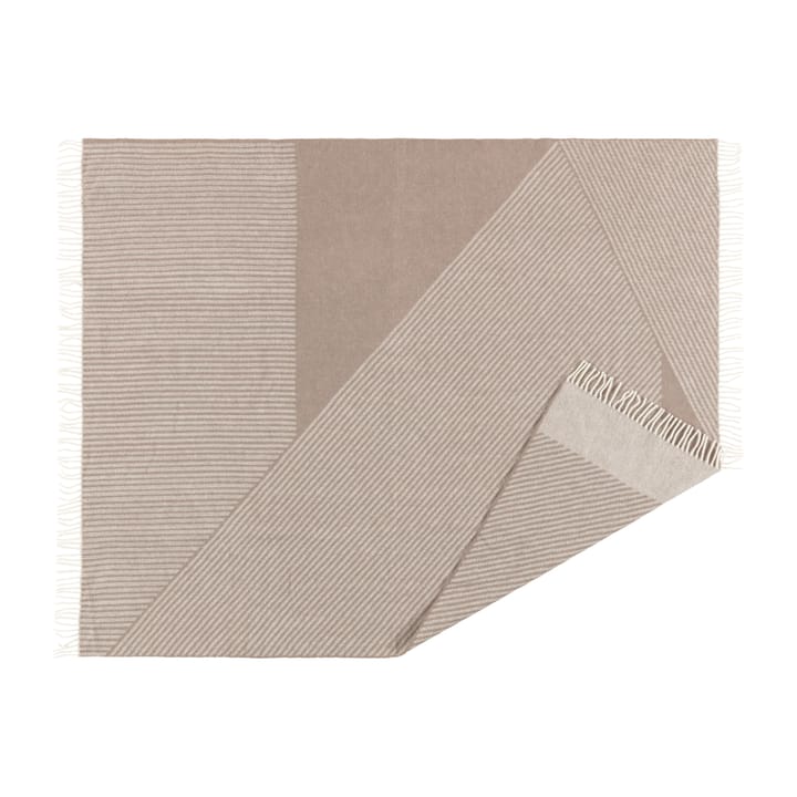Pled wełniany Stripes 130x185 cm, Beżowy NJRD