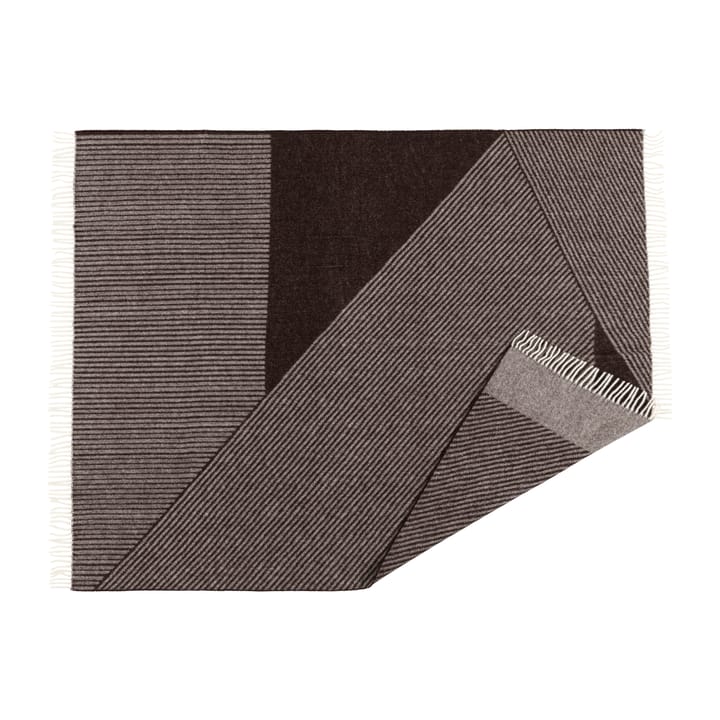 Pled wełniany Stripes 130x185 cm, Brązowy NJRD