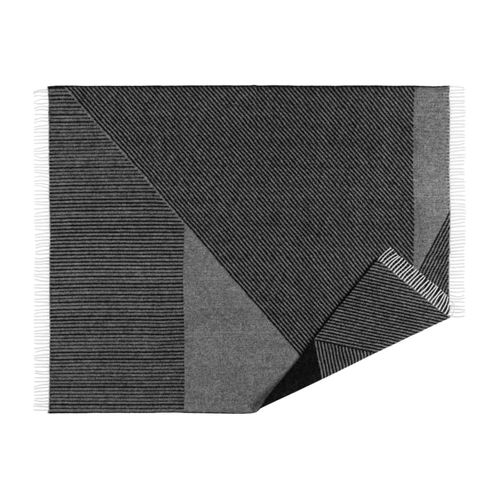 Pled wełniany Stripes 130x185 cm - Czarny - NJRD