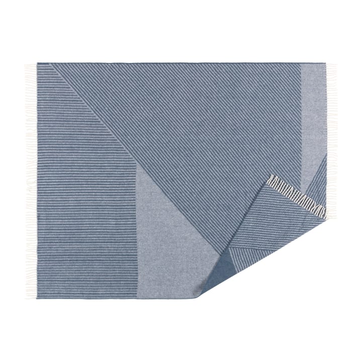 Pled wełniany Stripes 130x185 cm - Niebieski - NJRD