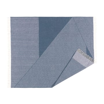 Pled wełniany Stripes 130x185 cm - Niebieski - NJRD