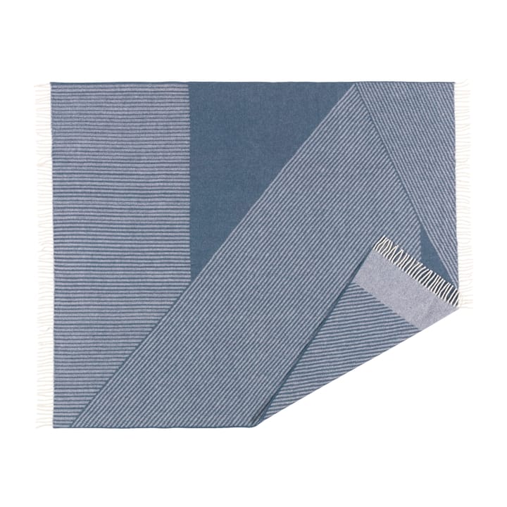 Pled wełniany Stripes 130x185 cm, Niebieski NJRD