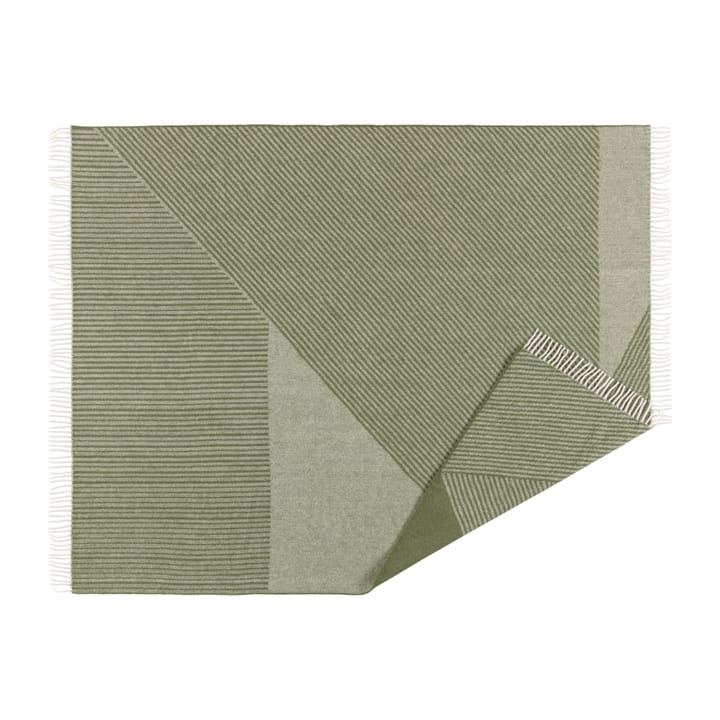 Pled wełniany Stripes 130x185 cm - Zielony - NJRD