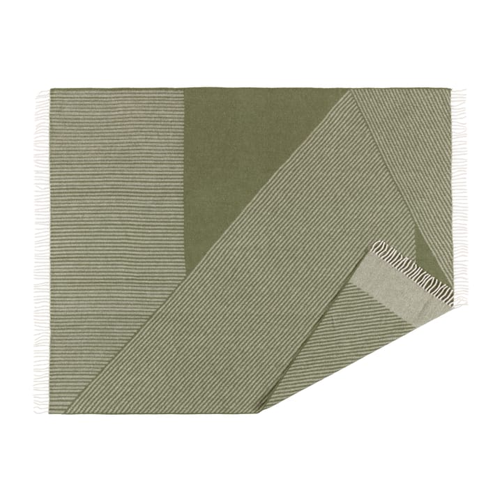 Pled wełniany Stripes 130x185 cm - Zielony - NJRD
