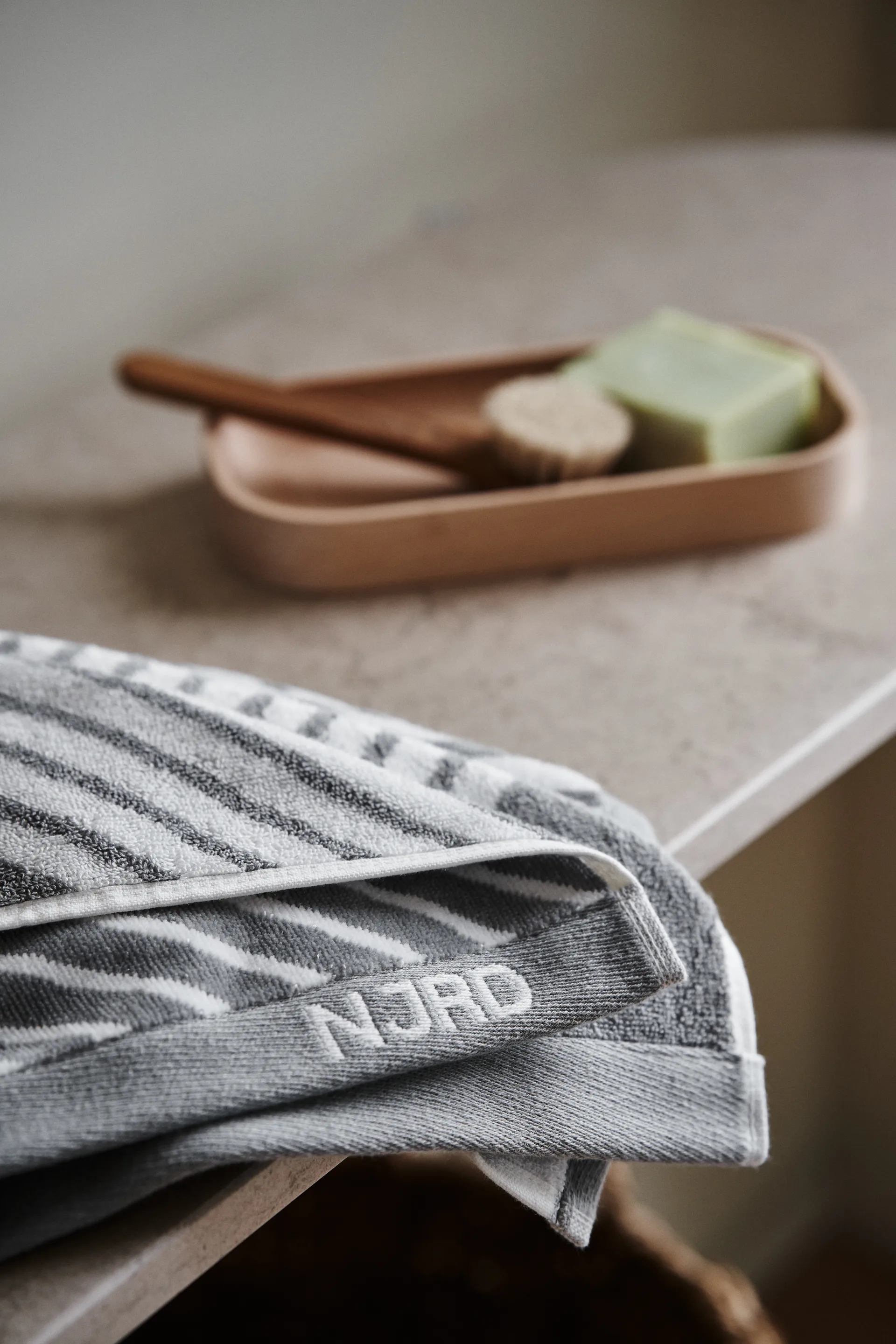 Ręcznik do rąk Stripes 50x70 cm, Szary NJRD