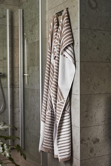 Ręcznik kąpielowy Stripes 70x140 cm - Beżowy - NJRD