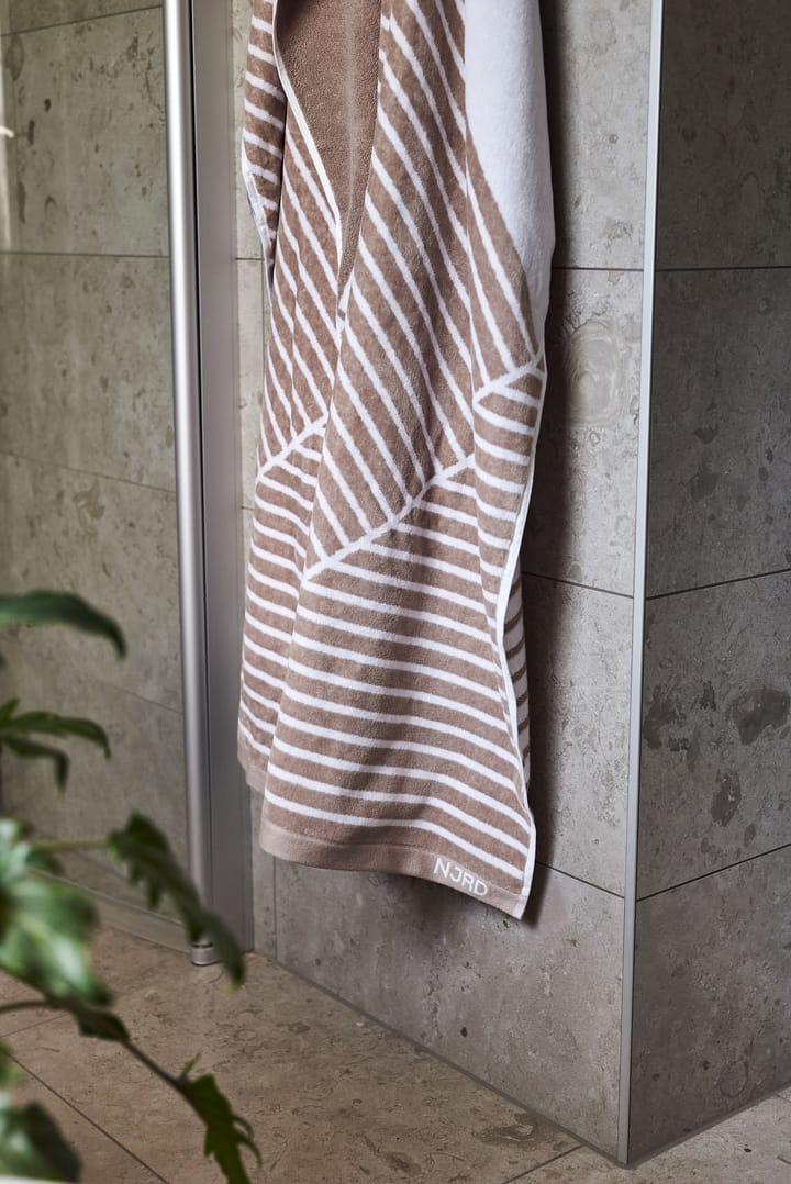 Ręcznik kąpielowy Stripes 70x140 cm, Beżowy NJRD