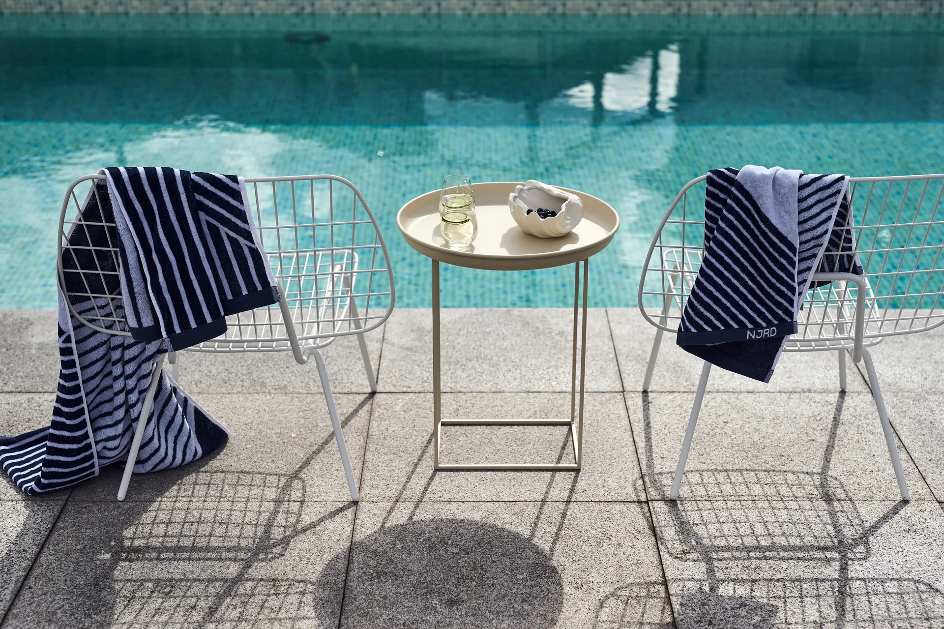 Ręcznik kąpielowy Stripes 70x140 cm, Niebieski NJRD