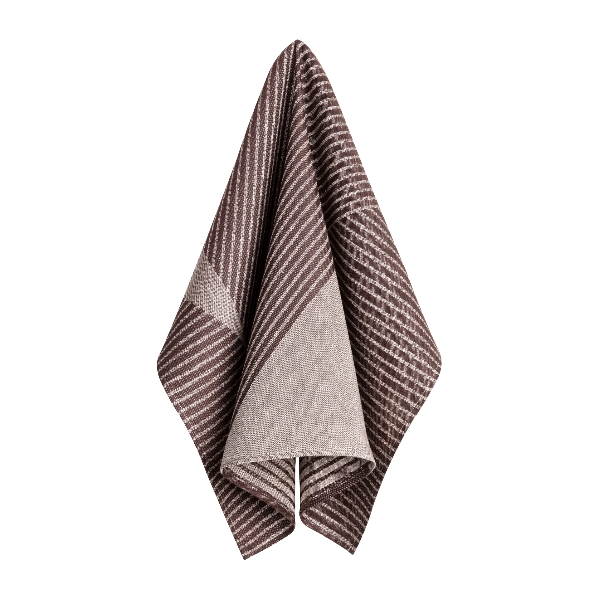 Ręcznik kuchenny Stripes 47x70 cm, 2-pak, Brązowo-biały NJRD