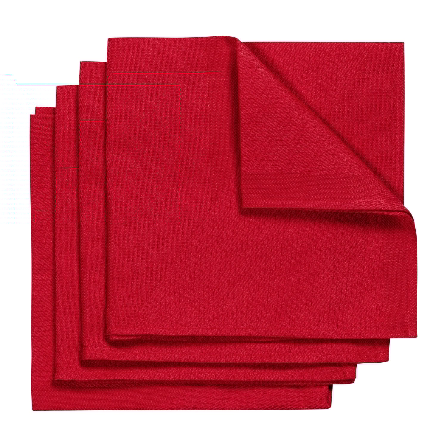 NJRD Serwetka Metric 47x47 cm 4-pak Czerwony | Skandynawski Design | Serwetki lniane i bawełniane | Czerwony