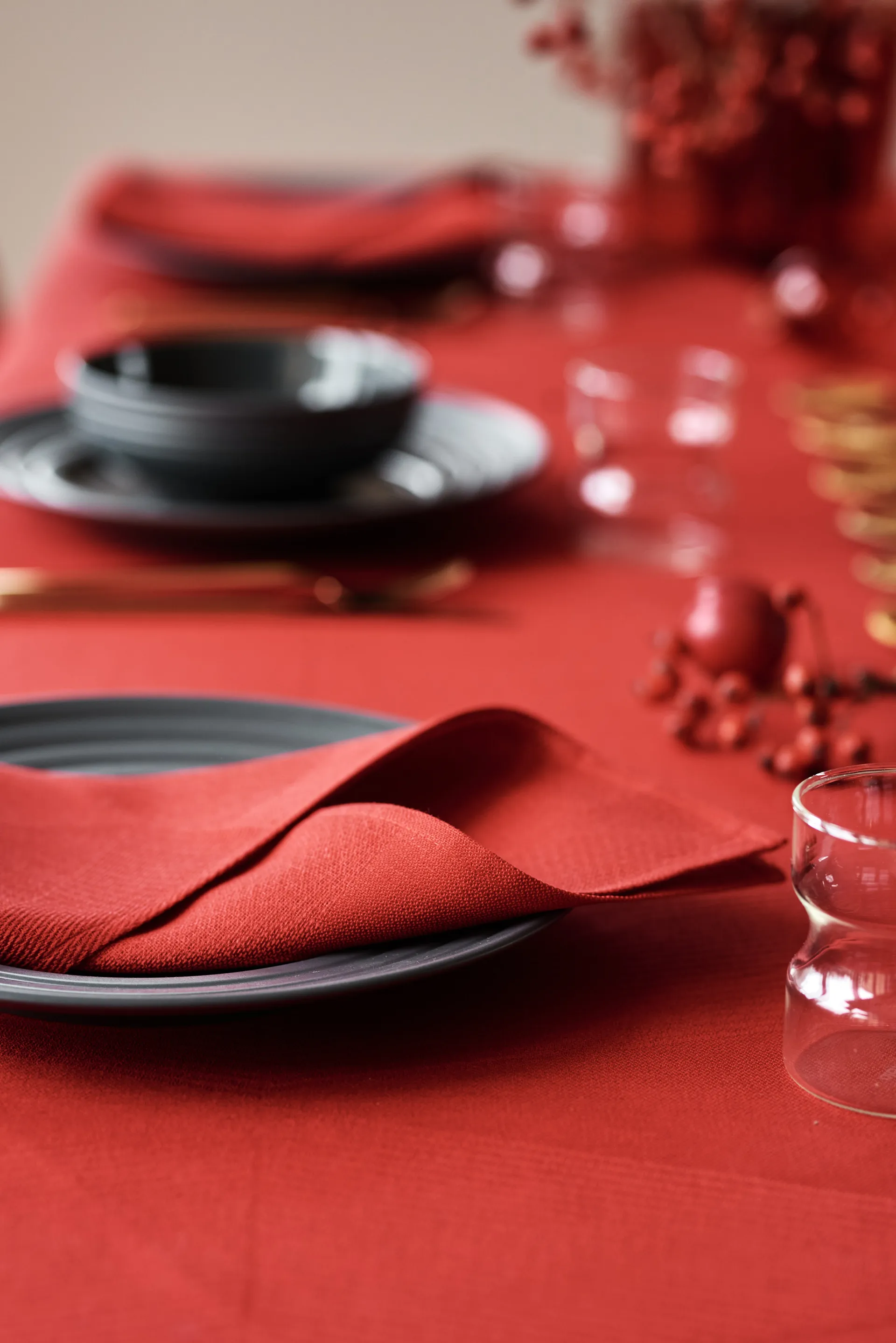 Serwetka Metric 47x47 cm 4-pak, Czerwony NJRD