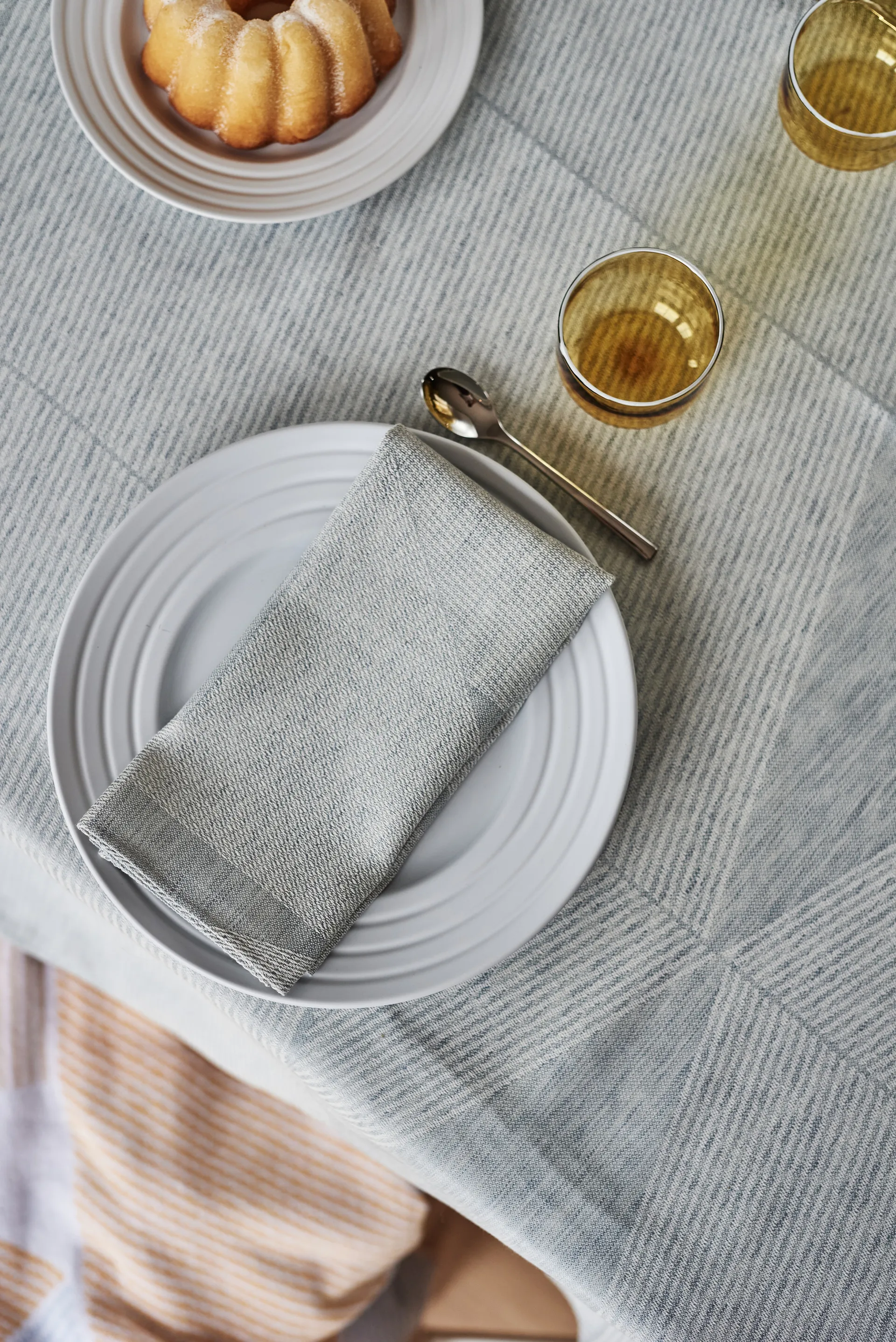 Serwetka Metric 47x47 cm 4-pak, Niebiesko-biały NJRD