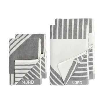 Stripes zestaw ręczników 4 elementy - Szary - NJRD