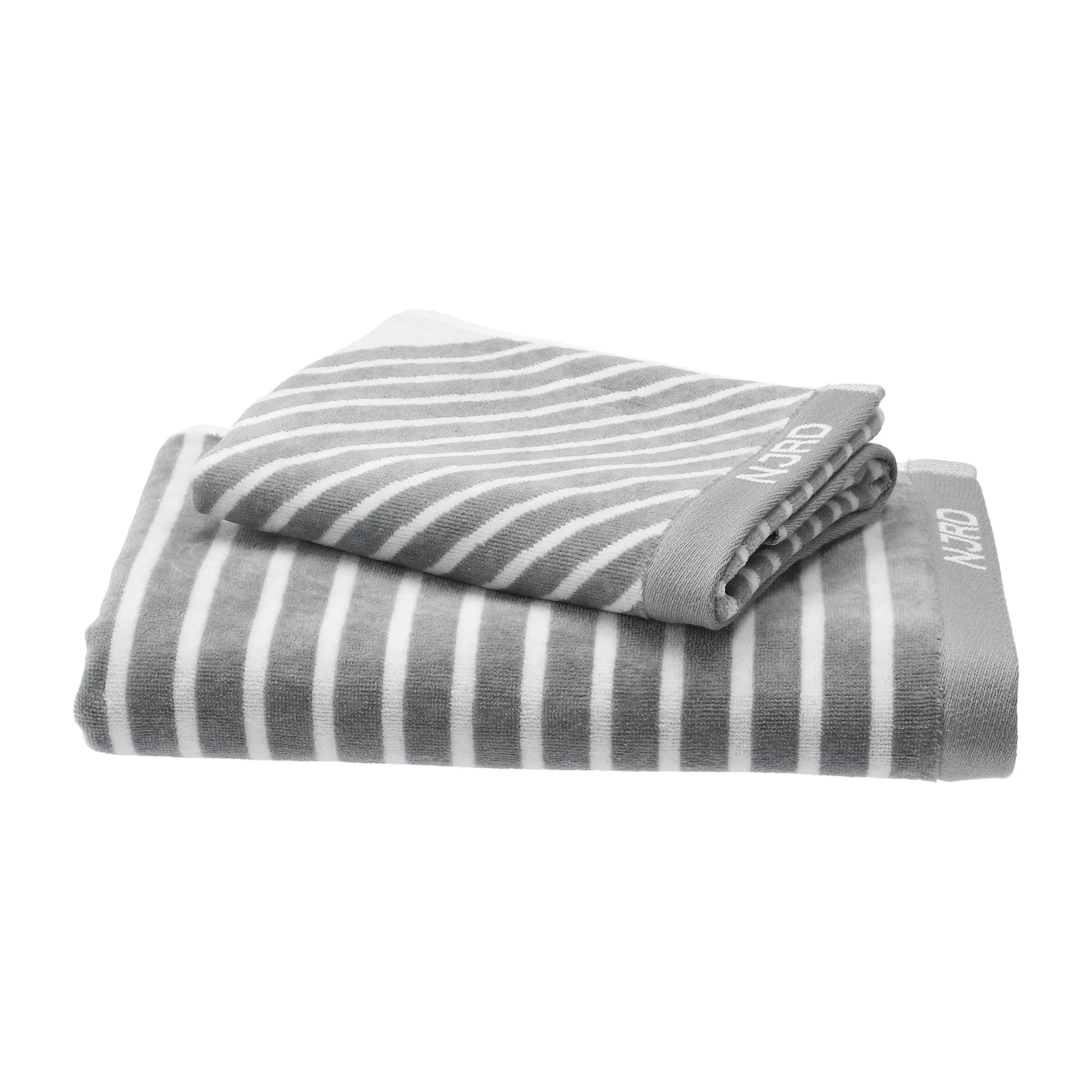 Stripes zestaw ręczników 4 elementy - Szary,  NJRD