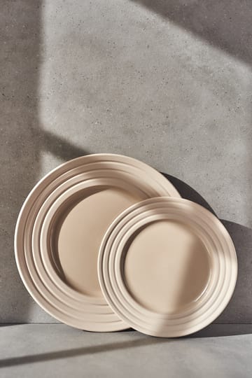 Talerz Lines Ø21 cm 6-pak - Beżowy - NJRD