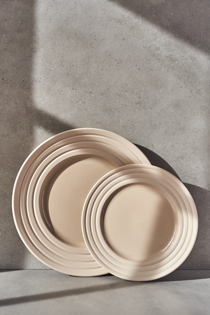 Talerz Lines Ø21 cm 6-pak, Beżowy NJRD
