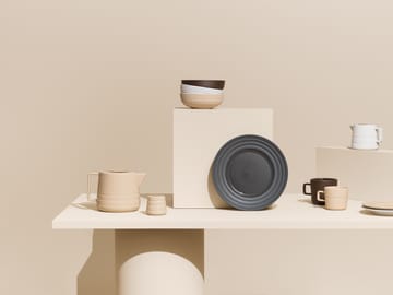 Talerz Lines Ø21 cm 6-pak - Beżowy - NJRD