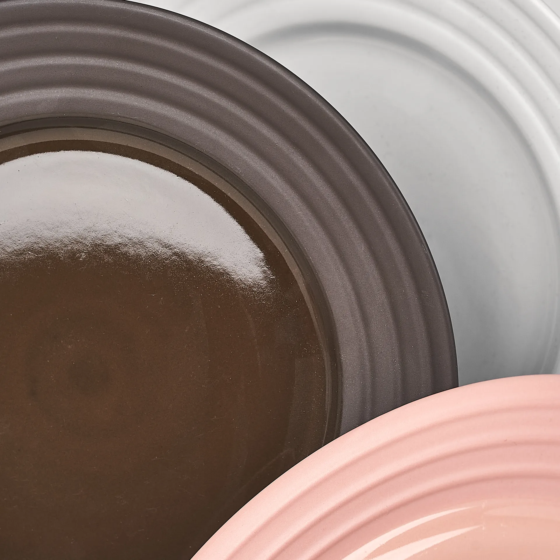 Talerz Lines Ø21 cm 6-pak, Brązowy NJRD