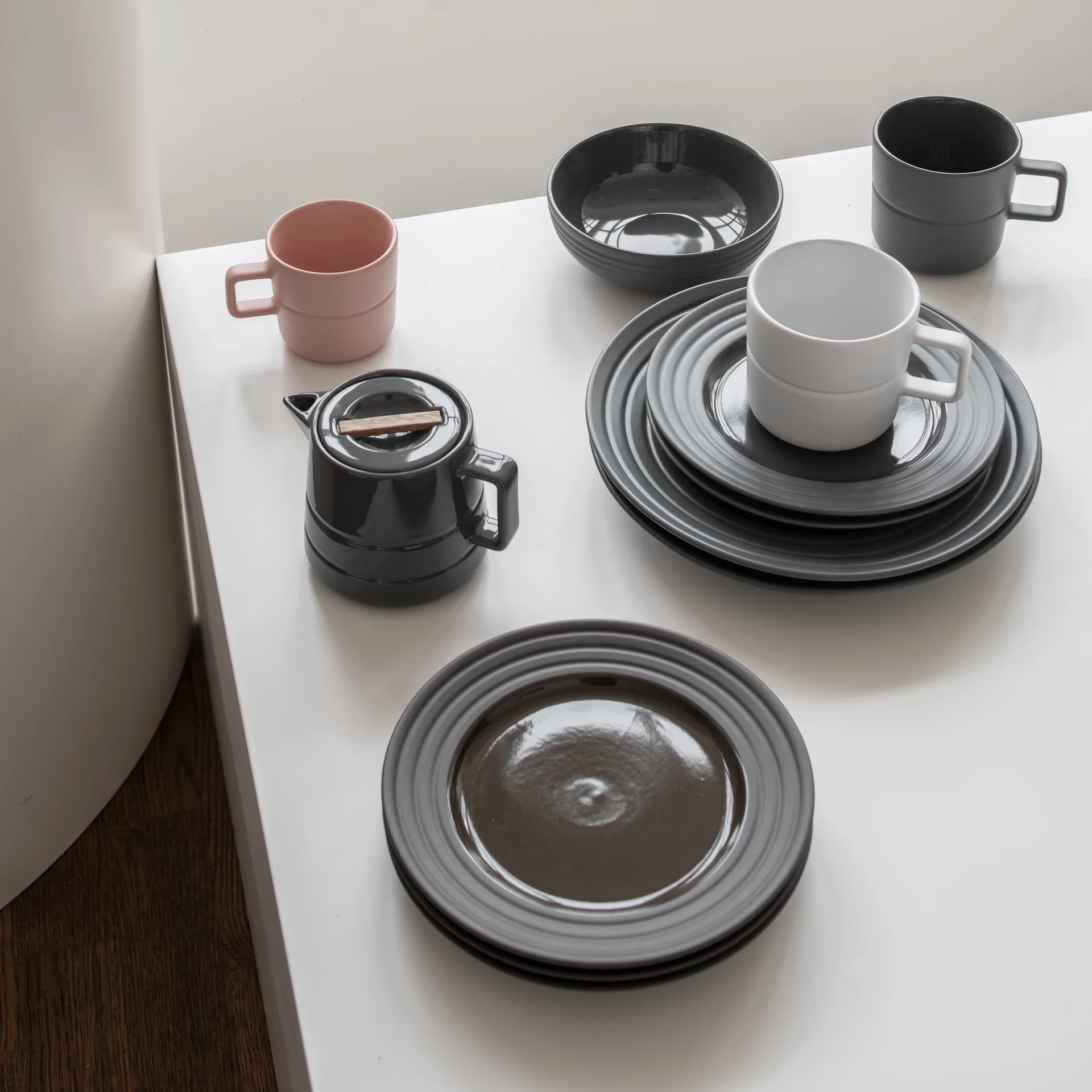 Talerz Lines Ø21 cm 6-pak, Brązowy NJRD