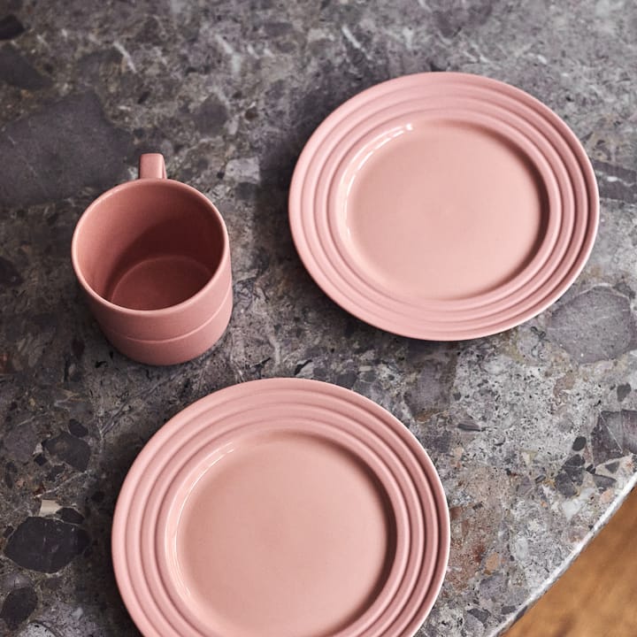 Talerz Lines Ø21 cm 6-pak, Różowy NJRD