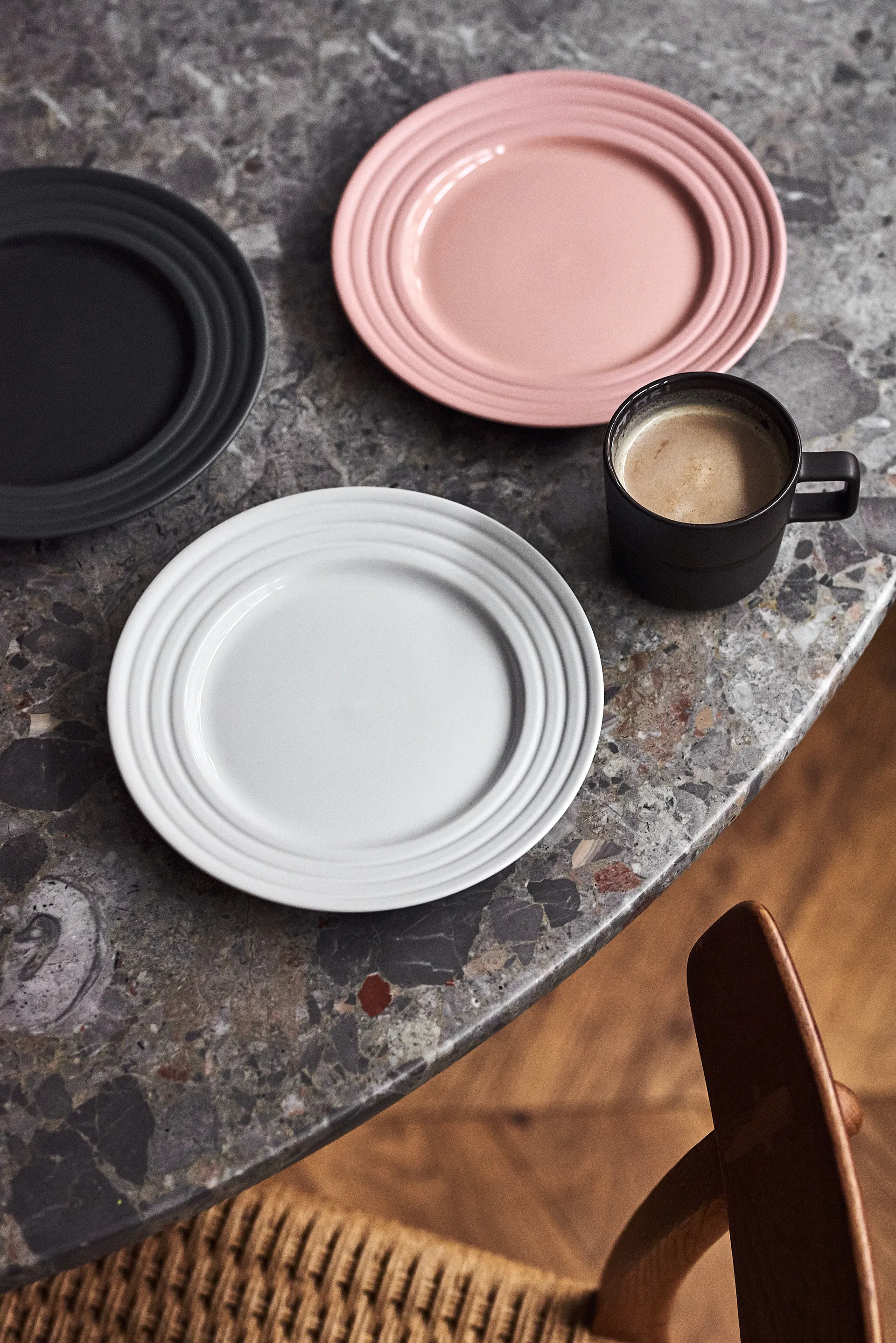 Talerz Lines Ø21 cm 6-pak, Różowy NJRD