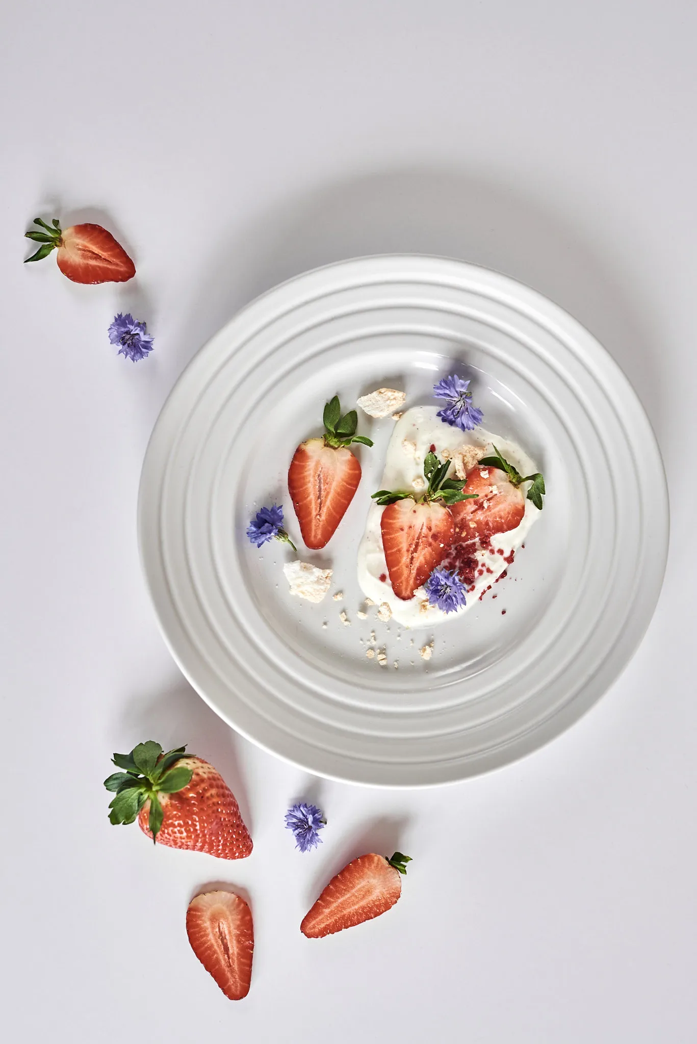 Talerz Lines Ø27 cm 6-pak, Biały NJRD