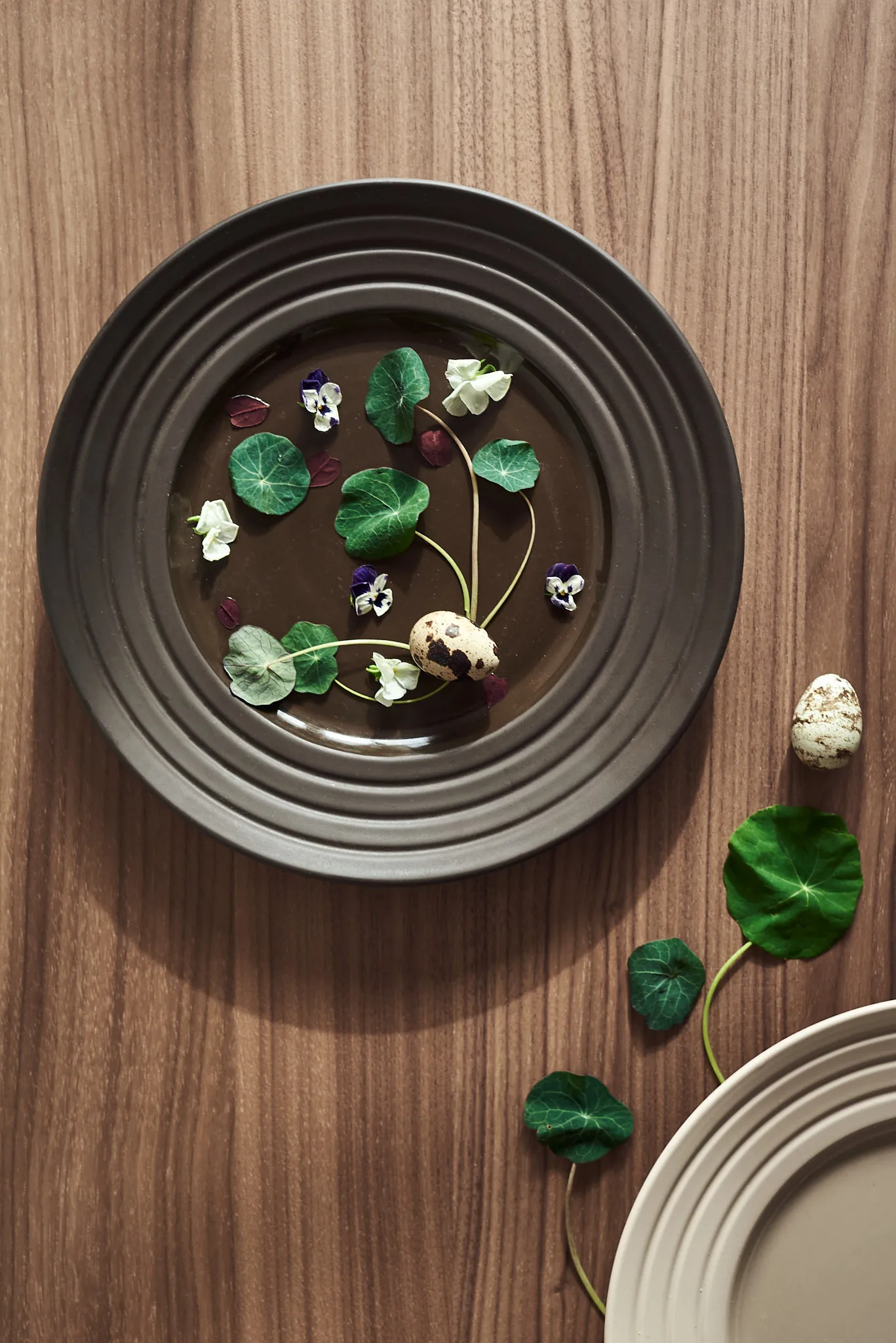 Talerz Lines Ø27 cm 6-pak, Brązowy NJRD