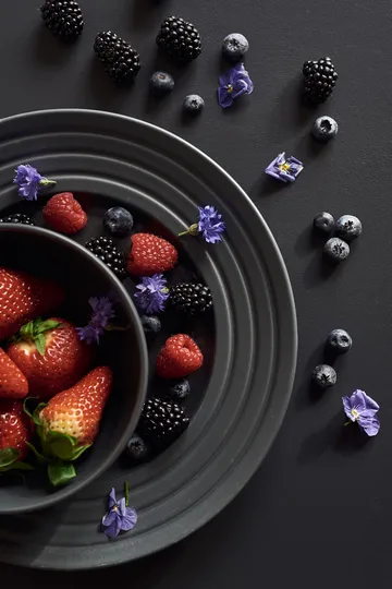 Talerz Lines Ø27 cm - Ciemnoszary - NJRD