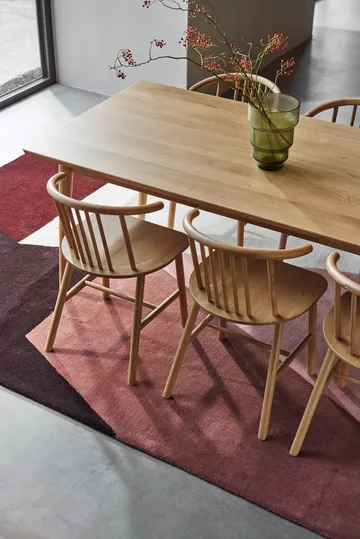 VIOR stół jadalniany 200 cm + krzesło 6‑pak – Lakierowany dąb‑natural - NJRD