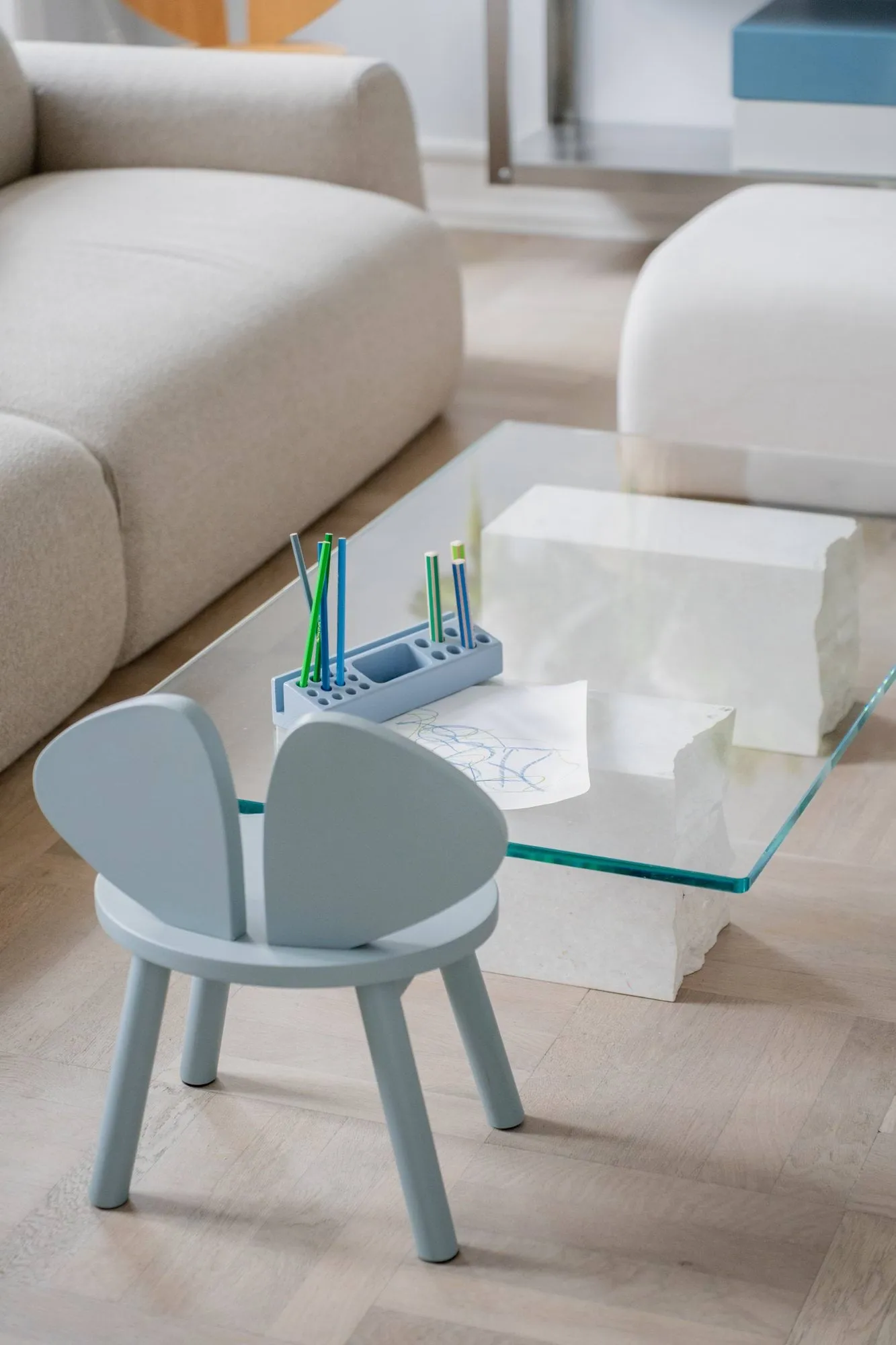 Krzesełko dla dzieci Mouse Chair, Blue Nofred