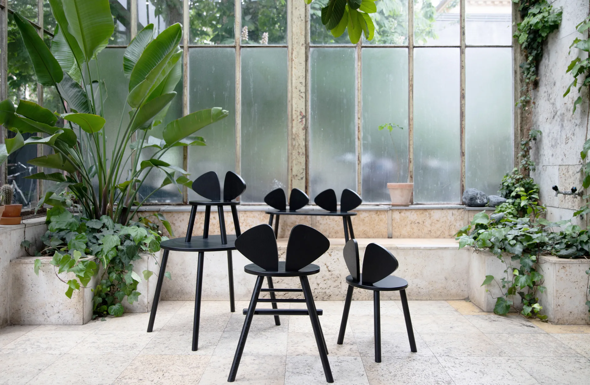 Krzesełko dla dzieci Mouse Chair, Czarne Nofred