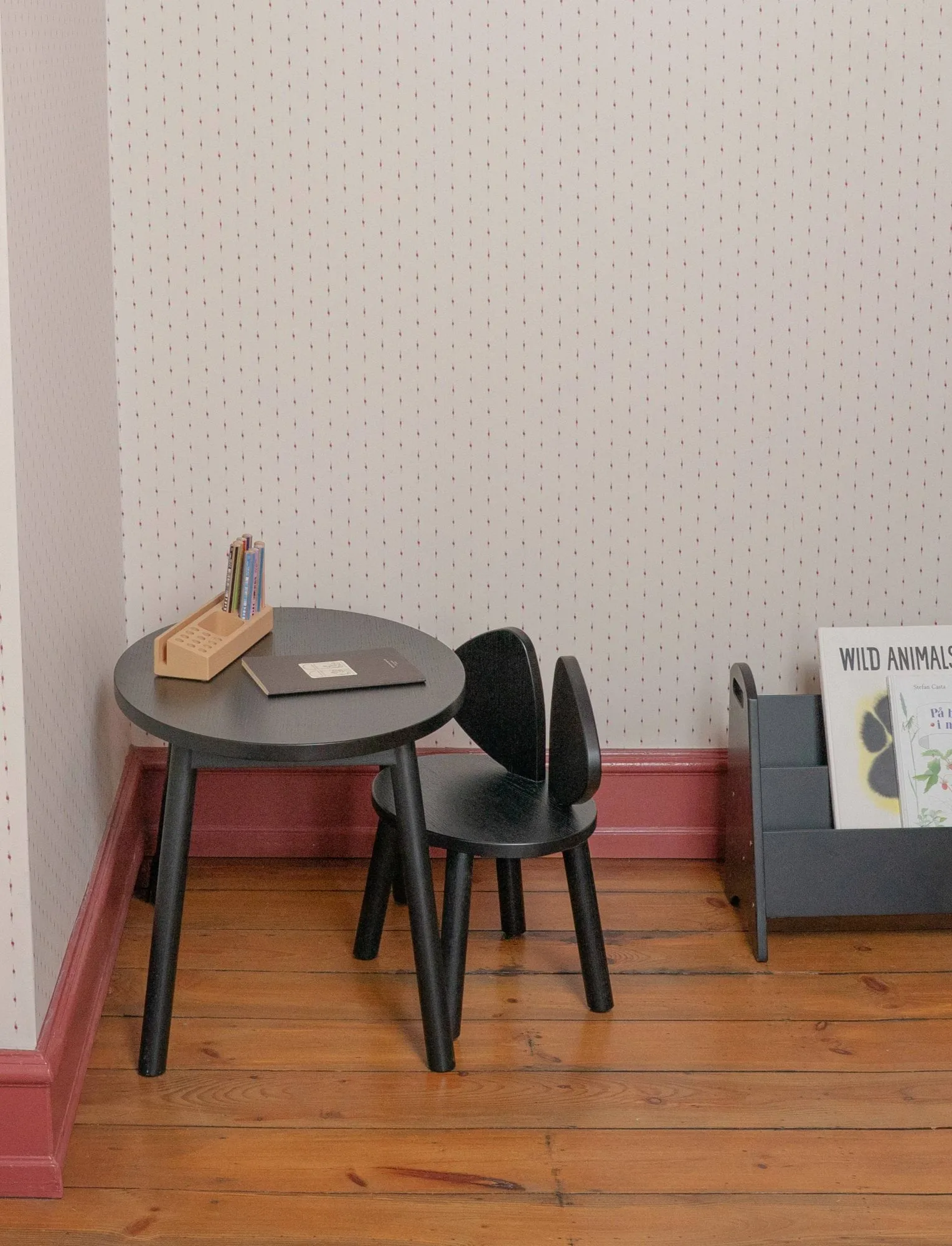 Krzesełko dla dzieci Mouse Chair, Czarne Nofred
