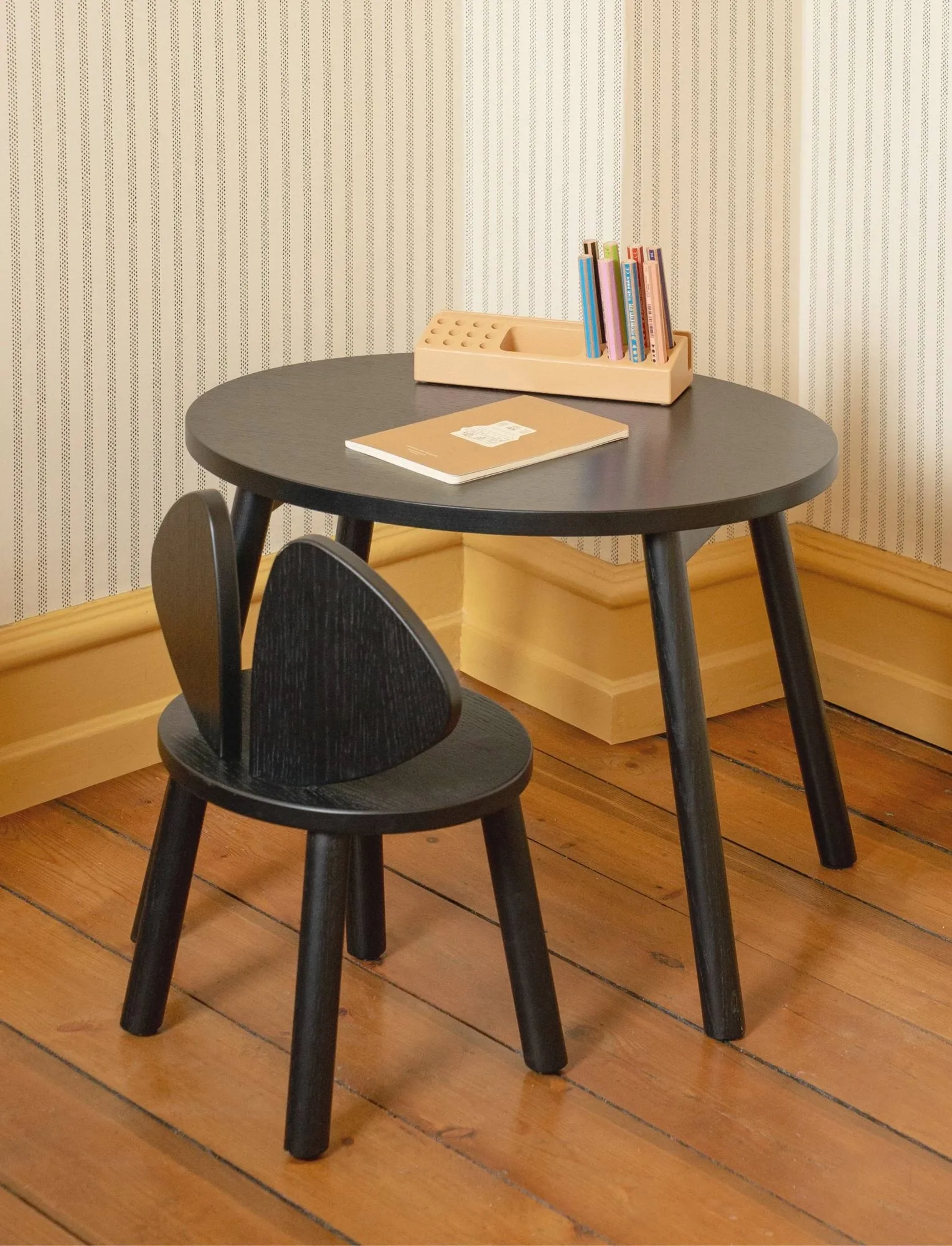 Krzesełko dla dzieci Mouse Chair, Czarne Nofred