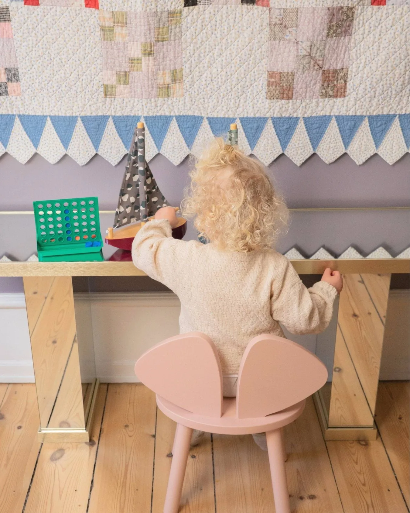 Krzesełko dla dzieci Mouse Chair, Różowy Nofred