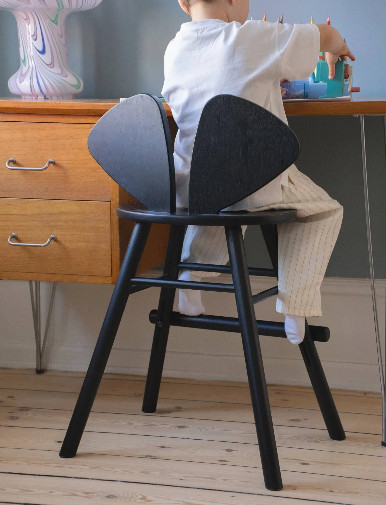 Krzesełko Mouse Chair Junior, Czarne Nofred