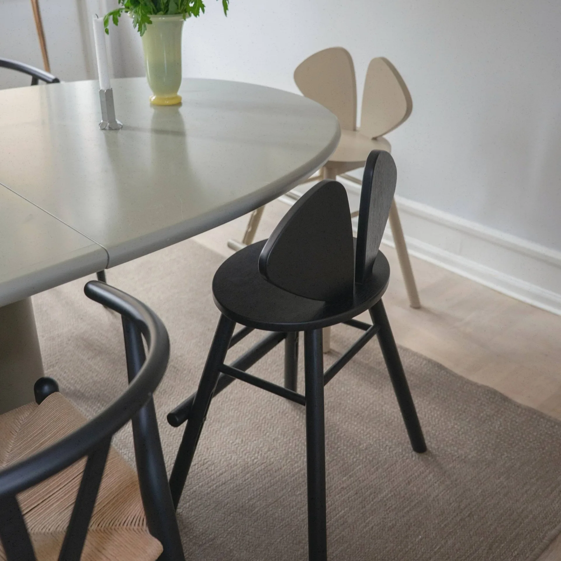 Krzesełko Mouse Chair Junior, Czarne Nofred