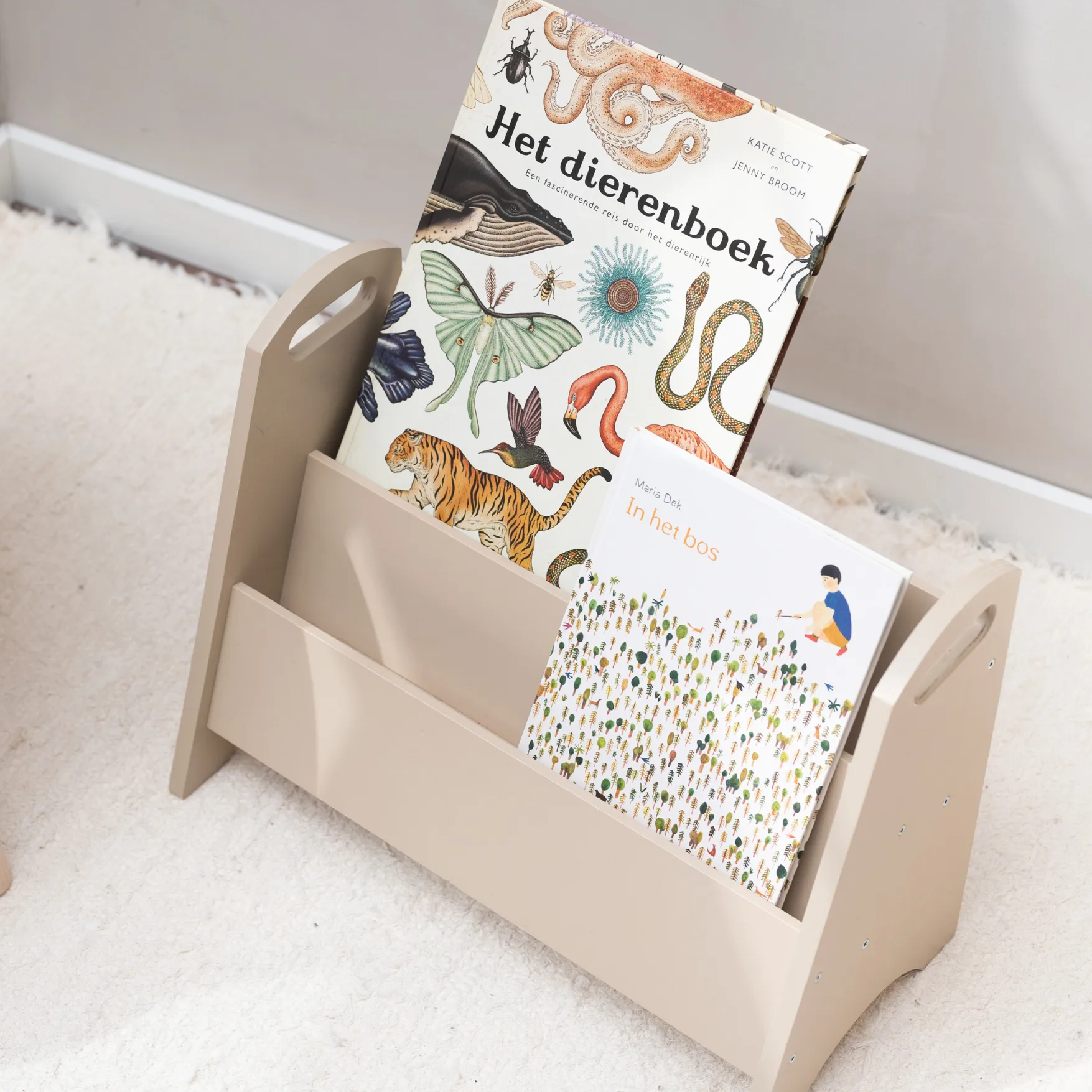Półka na książki dla dzieci Book Holder, Beżowa Nofred