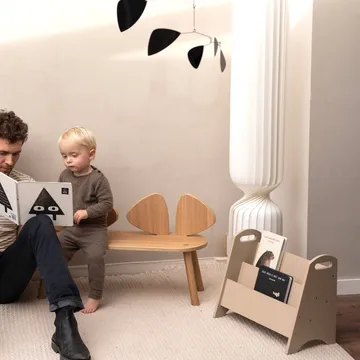 Półka na książki dla dzieci Book Holder - Beżowa - Nofred